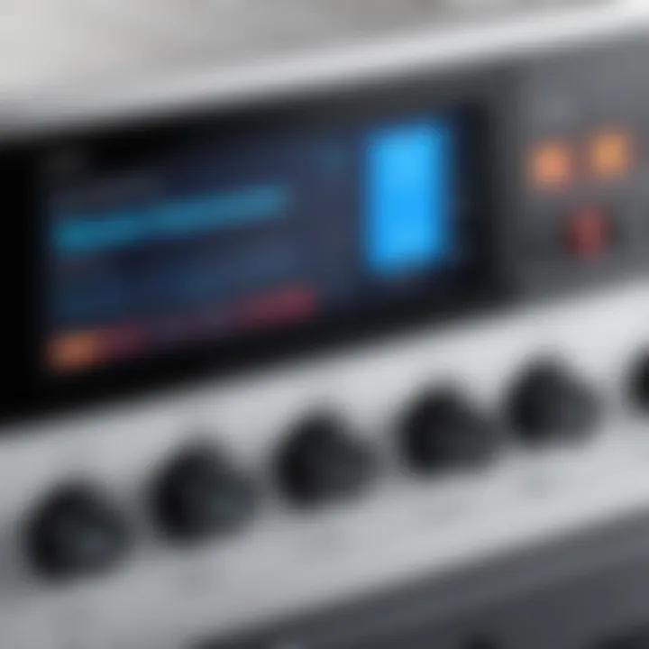 A close-up view of the control panel of a dual zone heated blanket, highlighting its advanced technology.