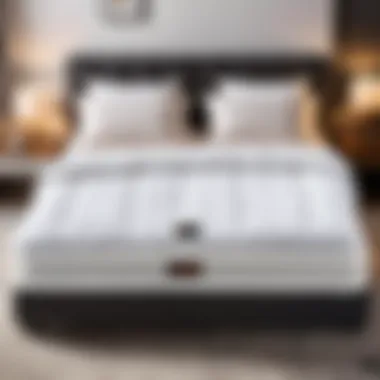 A luxurious dual zone heated blanket spread elegantly on a bed, showcasing its design and functionality.