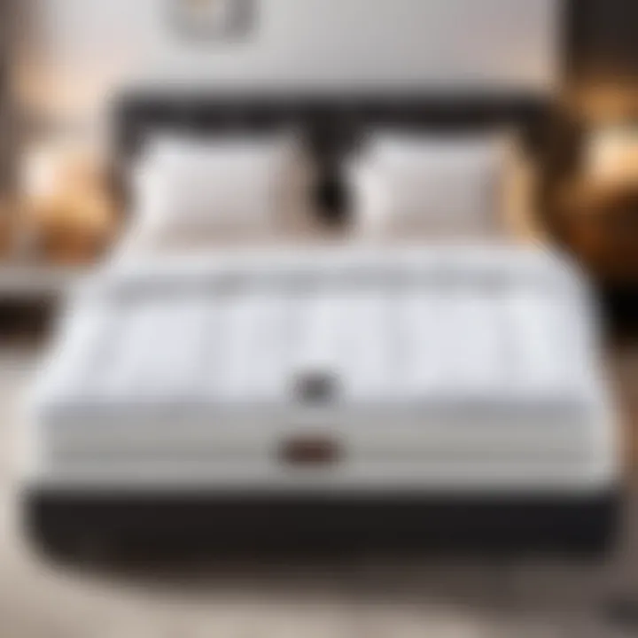 A luxurious dual zone heated blanket spread elegantly on a bed, showcasing its design and functionality.