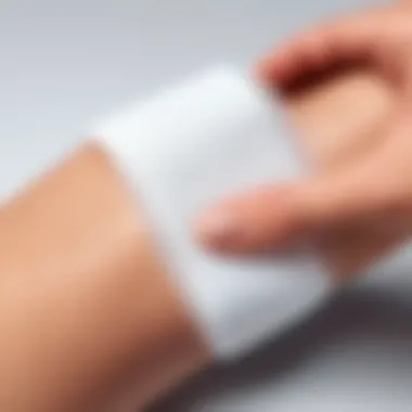Proper Application Techniques for Gauze Pads Application of a gauze pad on a wound.