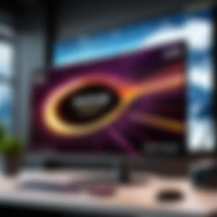 Close-up of monitor specs highlighting refresh rate and resolution