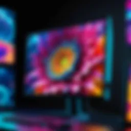 High definition gaming monitor showcasing vibrant colors