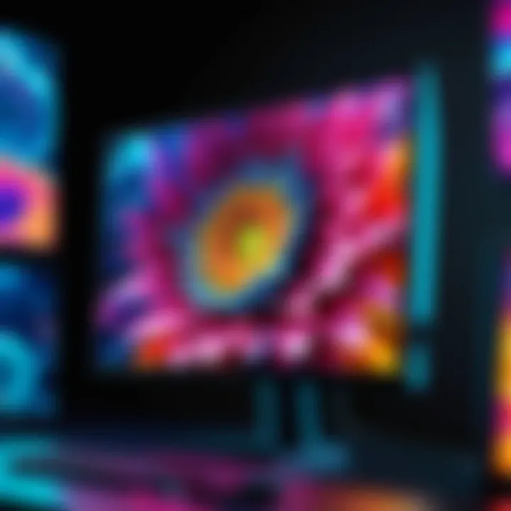 High definition gaming monitor showcasing vibrant colors