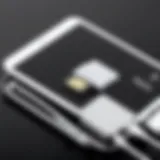 Micro SD card reader connected to an iPad