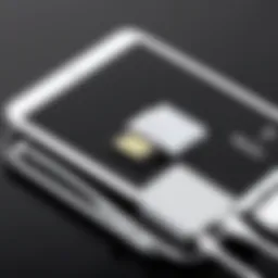 Micro SD card reader connected to an iPad