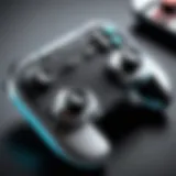 Close-up view of Joy-Con controller highlighting its ergonomic design