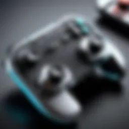 Close-up view of Joy-Con controller highlighting its ergonomic design