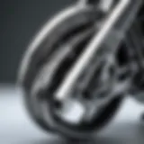 Close-up view of Kuryakyn Stiletto Pegs showcasing their intricate design