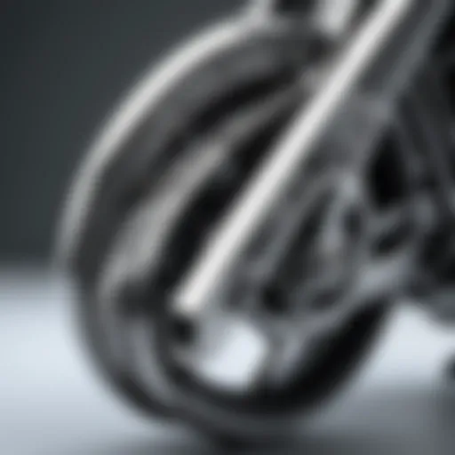 Close-up view of Kuryakyn Stiletto Pegs showcasing their intricate design
