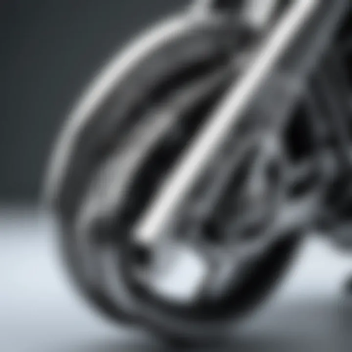 Close-up view of Kuryakyn Stiletto Pegs showcasing their intricate design