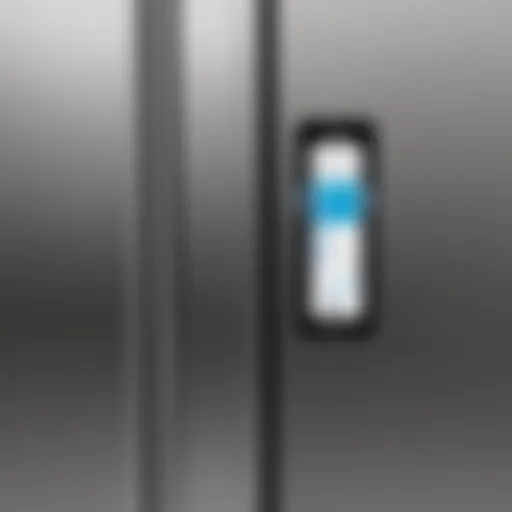 Illustration of LG refrigerator water filter bypass plug in place