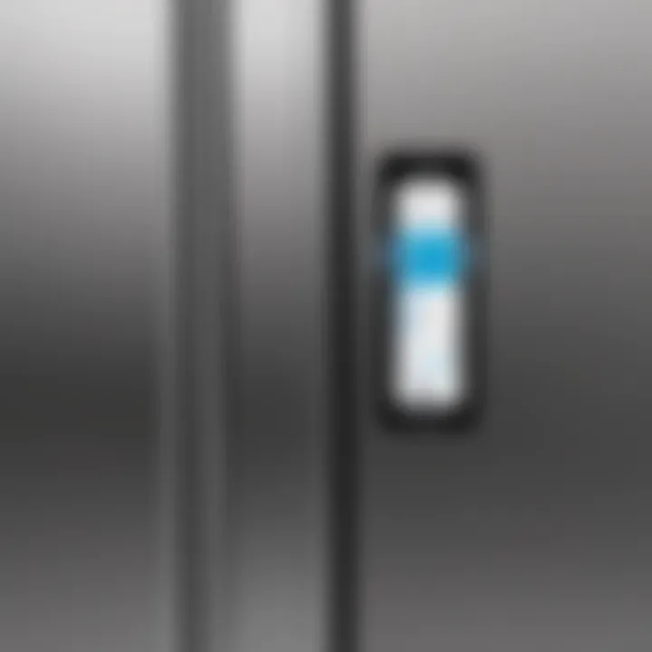 Illustration of LG refrigerator water filter bypass plug in place