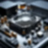Close-up of high-performance PC components on a workbench
