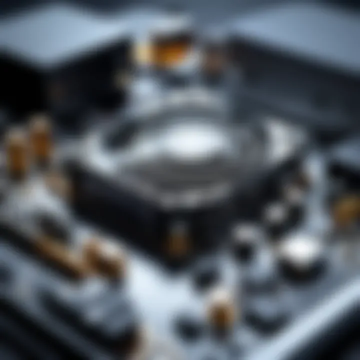 Close-up of high-performance PC components on a workbench