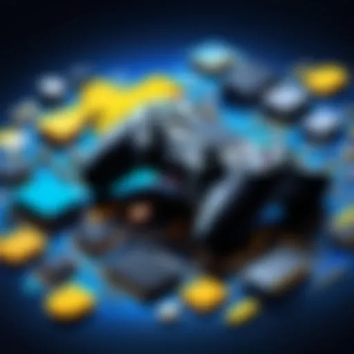 Conceptual illustration of digital gaming subscriptions