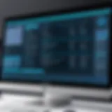 Detailed view of a privacy screen on a 19-inch monitor
