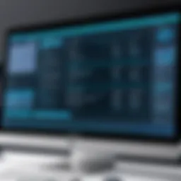 Detailed view of a privacy screen on a 19-inch monitor