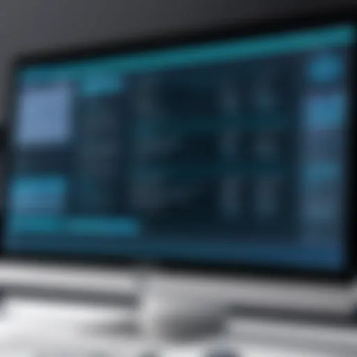 Detailed view of a privacy screen on a 19-inch monitor