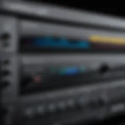 High-quality rack mount graphic equalizer in a professional studio setting