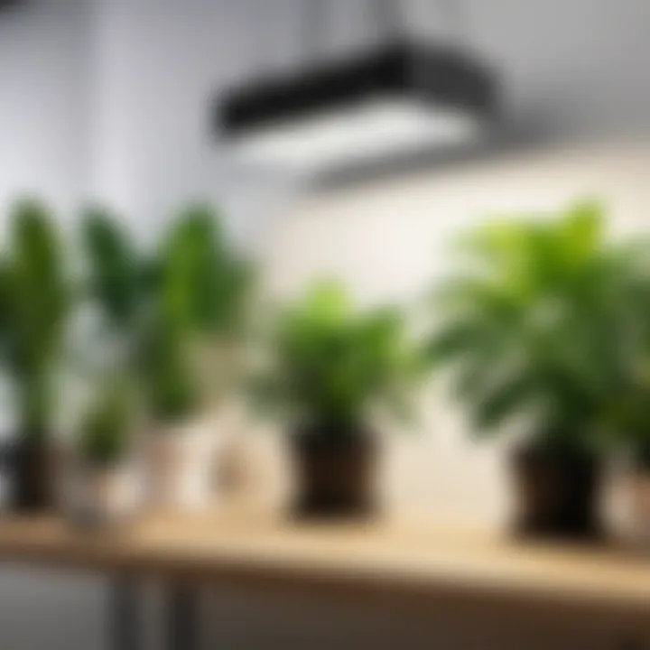 High-tech Sansi plant lighting system illuminating a lush indoor garden