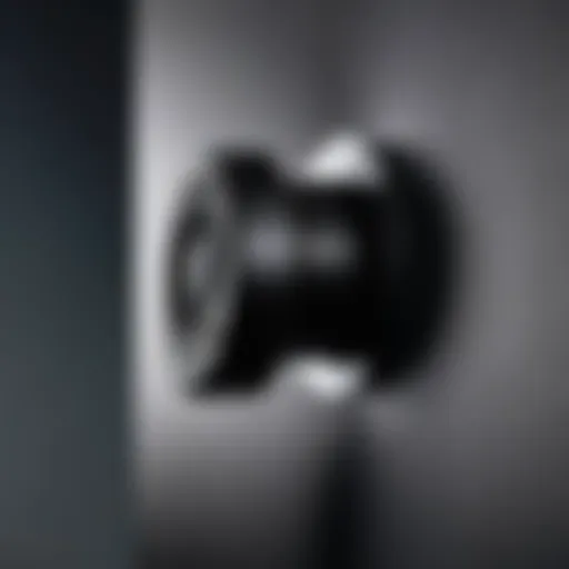 A close-up of a small speaker wall bracket illustrating its sturdy design.