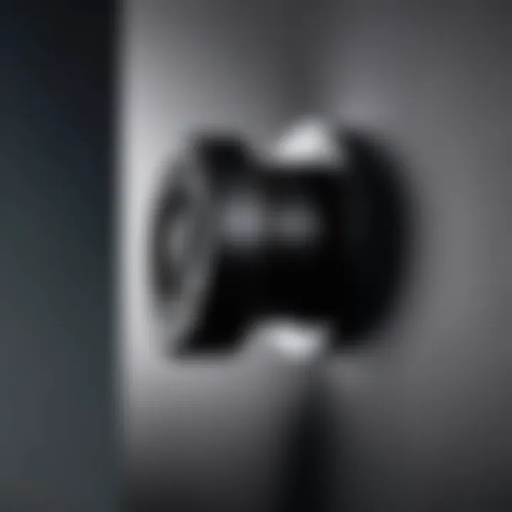 A close-up of a small speaker wall bracket illustrating its sturdy design.
