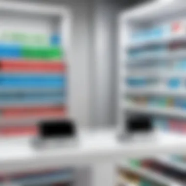 A retail store showcasing Nintendo chargers on shelves