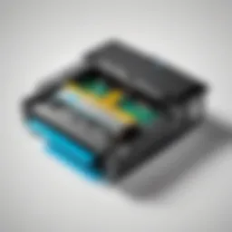 Detailed view of HP OfficeJet Pro 8710 printhead components