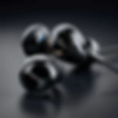 Sleek Design of Premium Earbuds Close-up view of premium earbuds showcasing sleek design