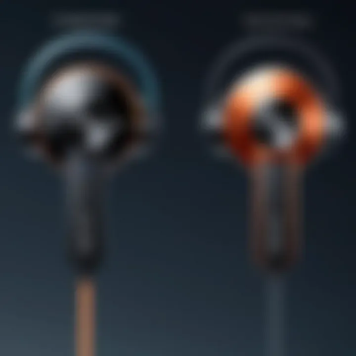 Comparison chart of sound quality ratings for different earbuds