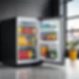 Compact UL certified mini fridge showcasing energy efficiency features