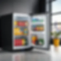 Compact UL certified mini fridge showcasing energy efficiency features
