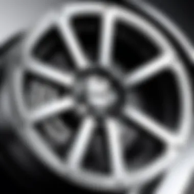 Intricate Design of Ultra Motorsports Hub Caps Close-up view of a stylish ultra motorsports hub cap showcasing intricate design patterns.