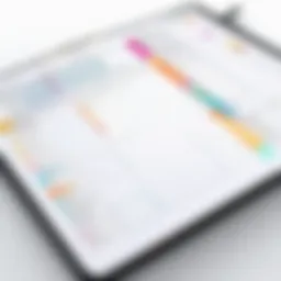 A well-organized academic planner open to a weekly spread, showcasing color-coded tasks and notes.