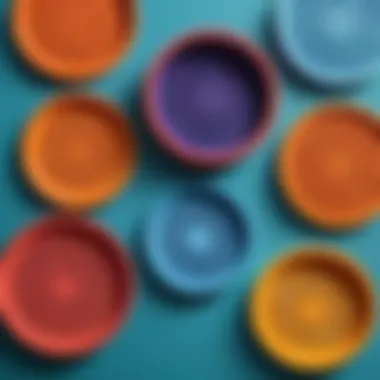 Diverse Designs of Round Silicone Pot Holders Comparison of different round silicone pot holder designs and colors