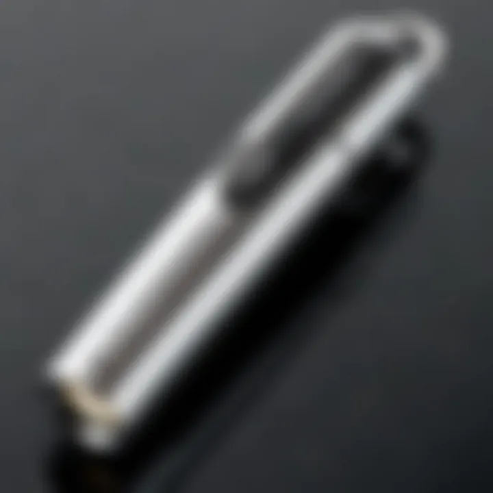 A quality penlight keychain highlighting its key features.