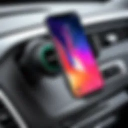 Close-up view of the Verizon Wireless Car Charger showcasing its sleek design