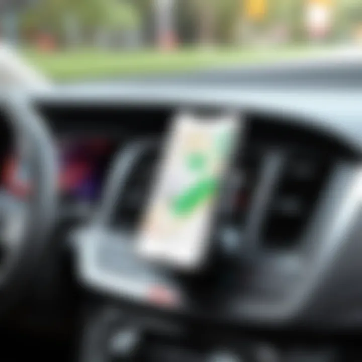 Verizon Wireless Car Charger connected in a vehicle demonstrating usability