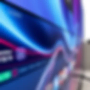 Close-up of Vizio 70 UHD 4K TV's sleek design