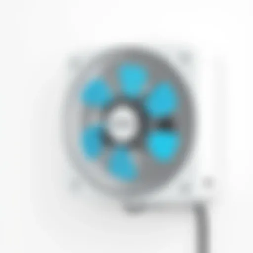 Optimal Airflow Design of Wall-mounted Dayton Fan Wall-mounted Dayton fan showcasing optimal airflow design