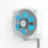 Optimal Airflow Design of Wall-mounted Dayton Fan Wall-mounted Dayton fan showcasing optimal airflow design