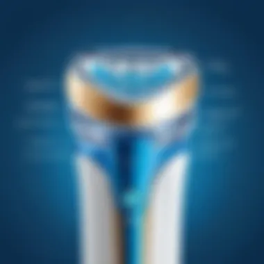 Close-up of Waterpik toothbrush bristles and flosser tip highlighting features