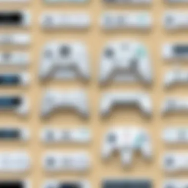 An illustration depicting the evolution of Wii controllers over the years.