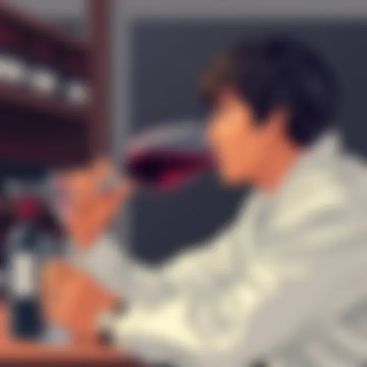 A wine enthusiast enjoying a glass of wine preserved with argon gas