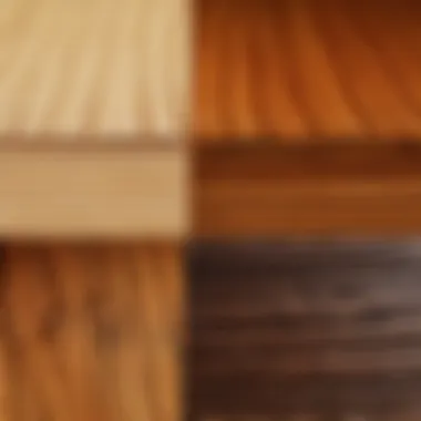 Close-up view of wood surface before and after using Amish wood cleaner, showcasing its effectiveness