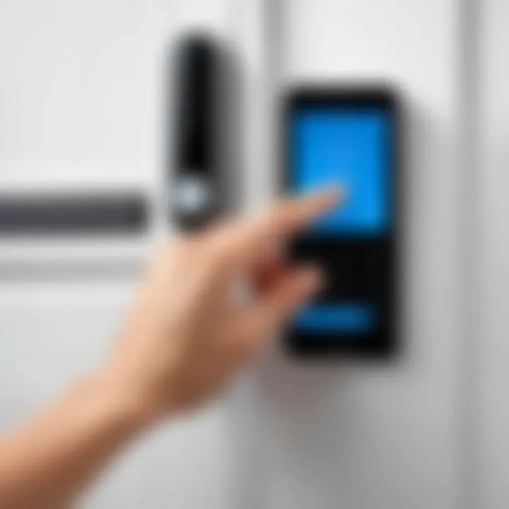 Demonstration of smartphone control interface for the Yale Bluetooth Door Lock.